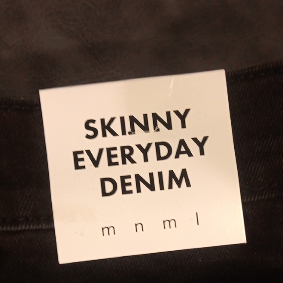 NWT! MNML Black Skinny Jeans for Men 38/30 - Picture 7 of 9